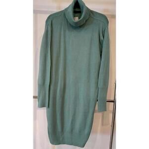 Lulus Mint Green Turtleneck Sweater Dress, size L